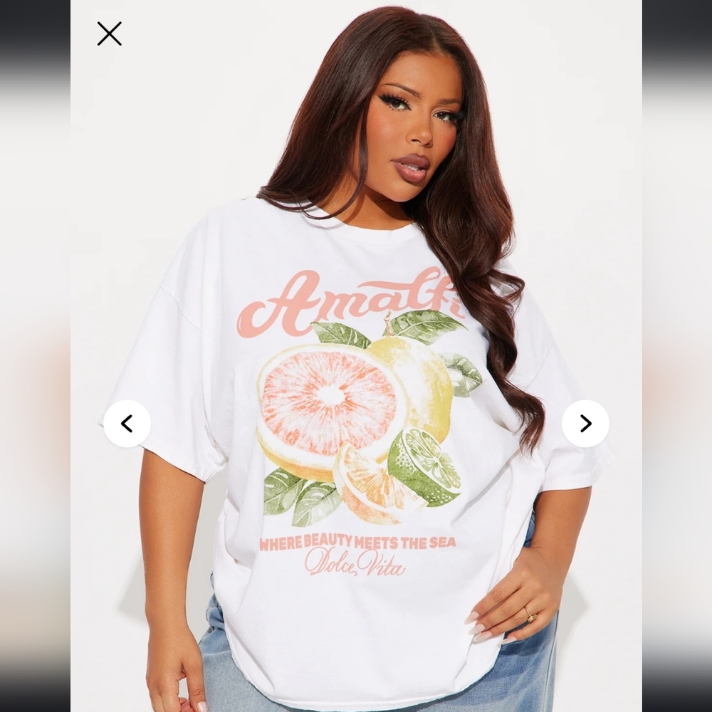 Amalfi Summer Washed Oversized Tee
